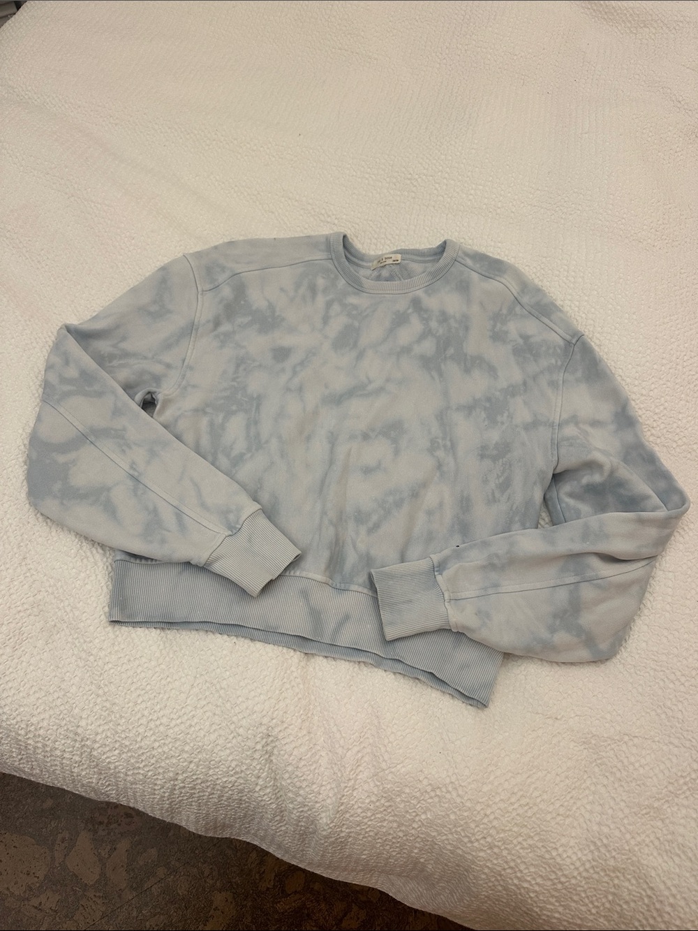 rag & bone Light Blue Tie-Dye Crewneck Sweatshirt